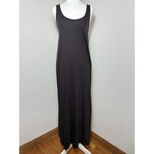 Stem Maxi Dress‎ Women's Sz M Gray Sleeveless Lightweight Casual Razorback Slits